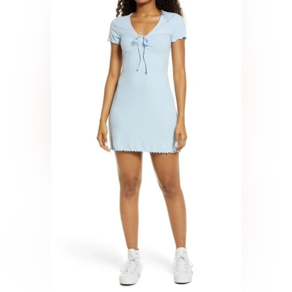 Nordstroms BP Dainty Coquette Fairy Baby Blue Mini Dress size xs